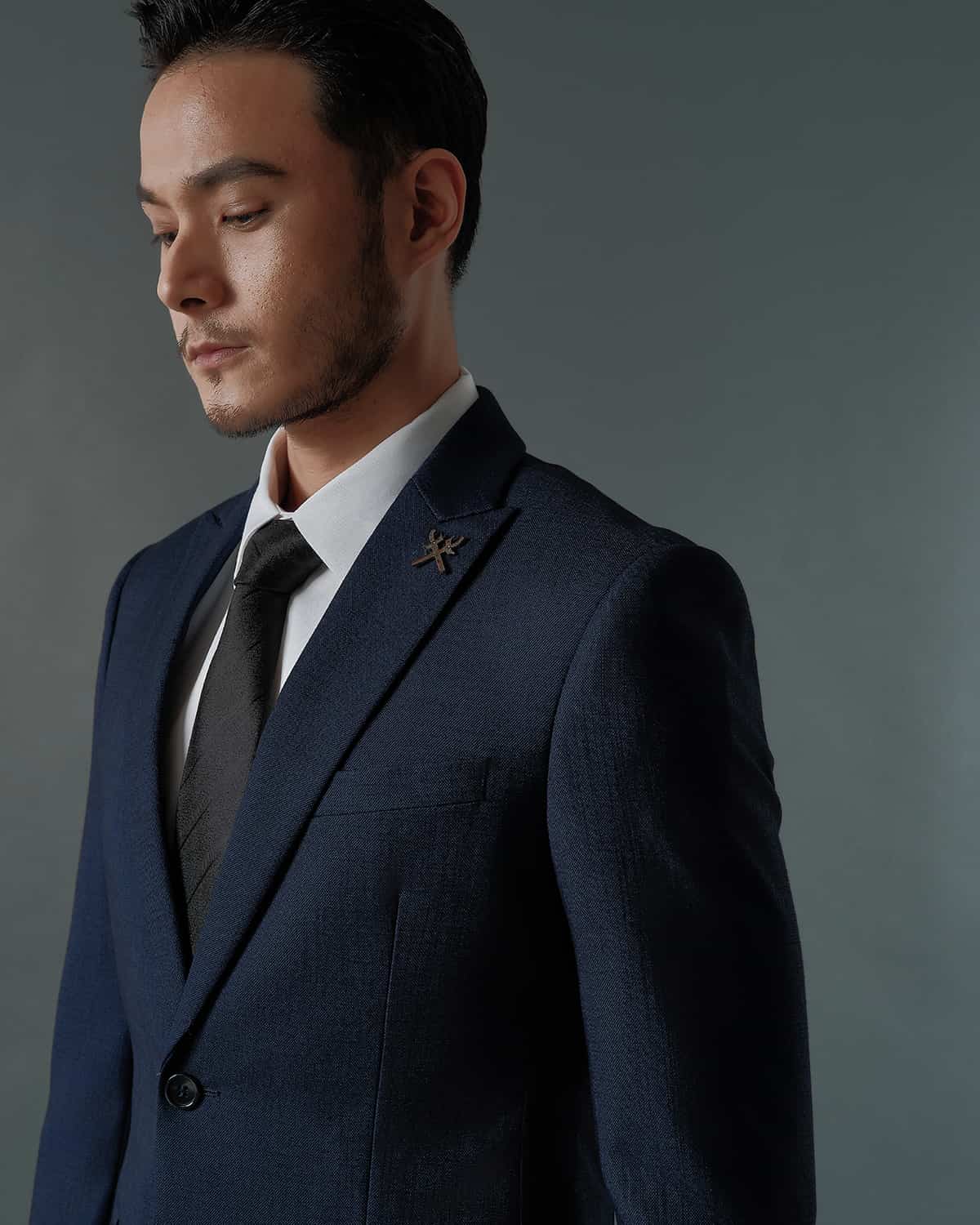 THE ARTHUR SINGLE BREASTED SUIT (NAVY BLUE)