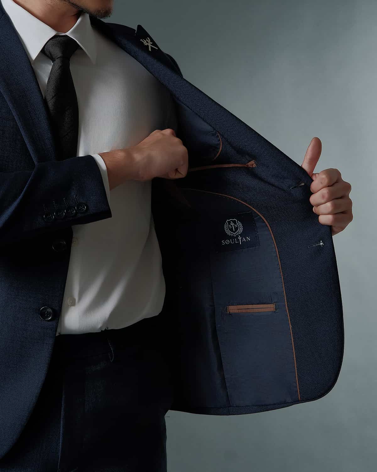 THE ARTHUR SINGLE BREASTED SUIT (NAVY BLUE)