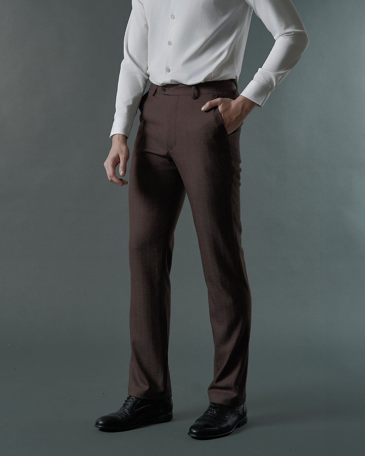 THE REGENT DOUBLE BREASTED SUIT (ASH BROWN)