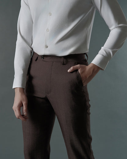 THE REGENT DOUBLE BREASTED SUIT (ASH BROWN)