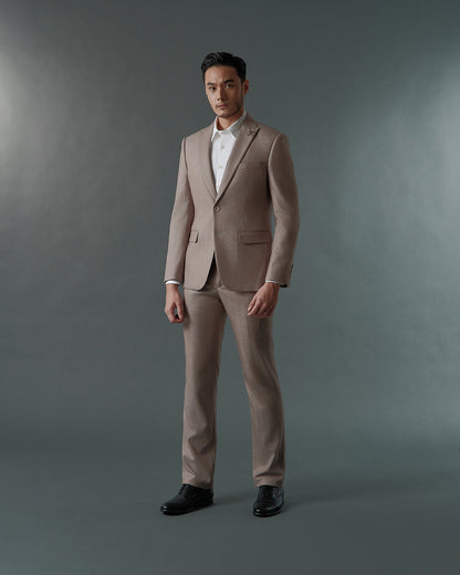THE ALDEN SINGLE BREASTED SUIT (ALMOND BEIGE)