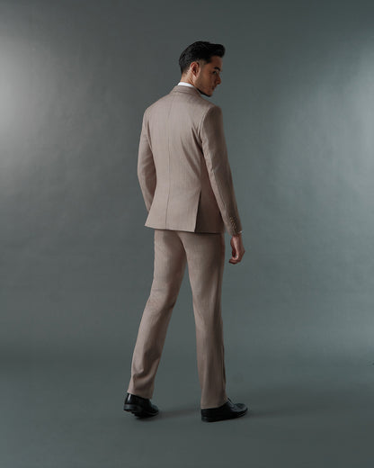 THE ALDEN SINGLE BREASTED SUIT (ALMOND BEIGE)
