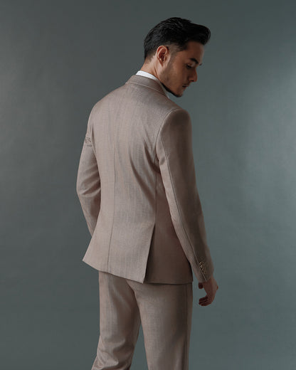 THE ALDEN SINGLE BREASTED SUIT (ALMOND BEIGE)