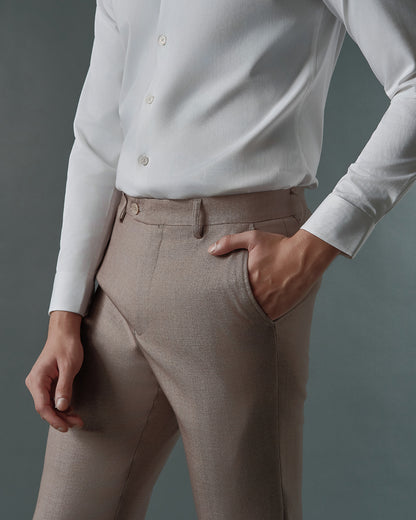 THE ALDEN SINGLE BREASTED SUIT (ALMOND BEIGE)