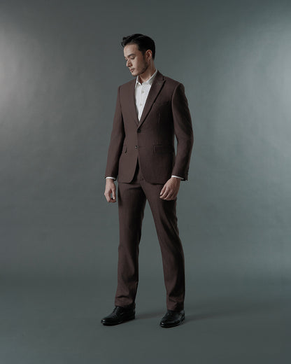 THE ALDEN SINGLE BREASTED SUIT (ASH BROWN)
