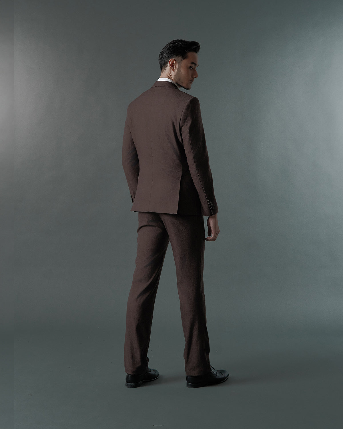 THE ALDEN SINGLE BREASTED SUIT (ASH BROWN)