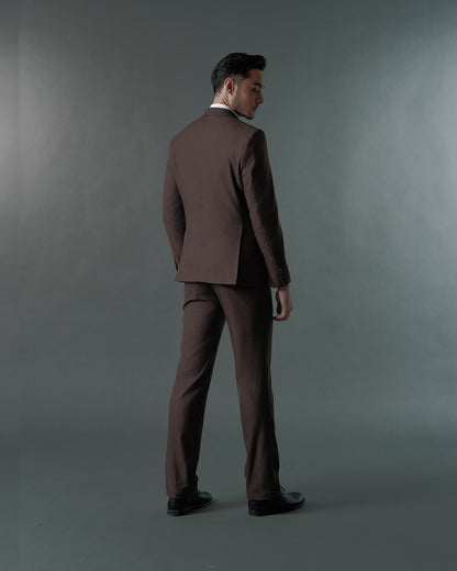 THE ALDEN SINGLE BREASTED SUIT (ASH BROWN)