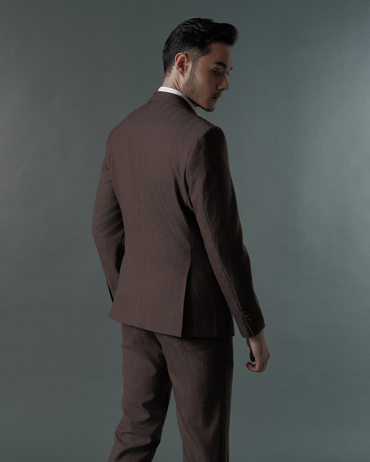 THE ALDEN SINGLE BREASTED SUIT (ASH BROWN)