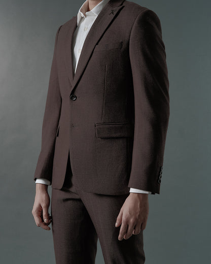 THE ALDEN SINGLE BREASTED SUIT (ASH BROWN)