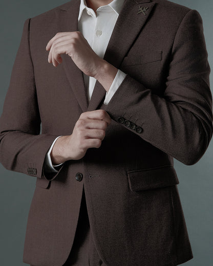 THE ALDEN SINGLE BREASTED SUIT (ASH BROWN)