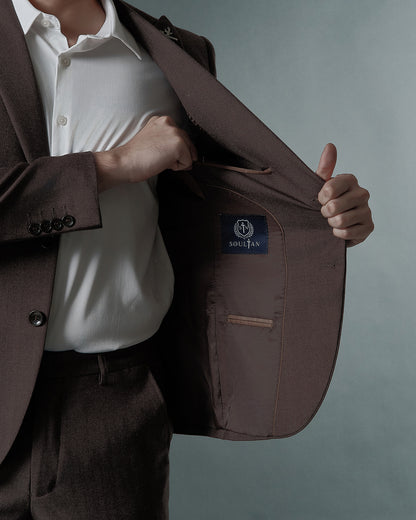 THE ALDEN SINGLE BREASTED SUIT (ASH BROWN)