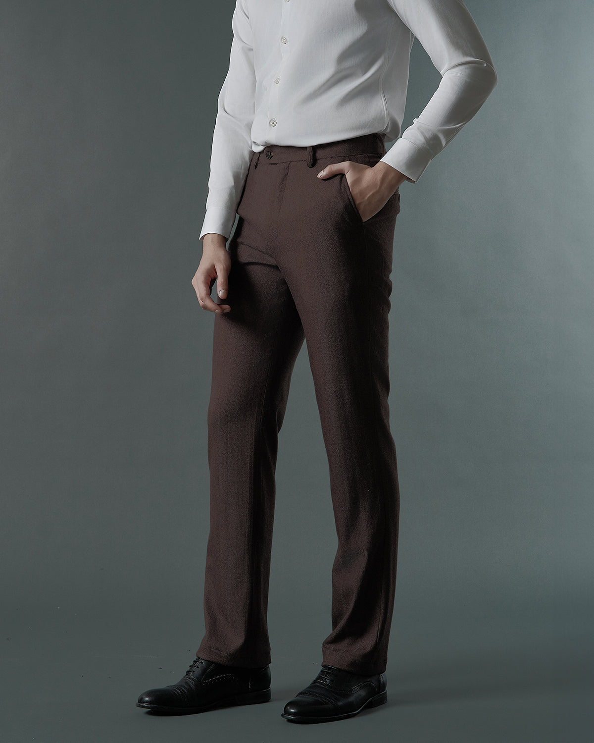 THE ALDEN SINGLE BREASTED SUIT (ASH BROWN)