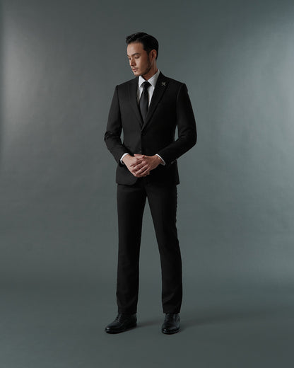 THE SAVILE SINGLE BREASTED SUIT (BLACK)