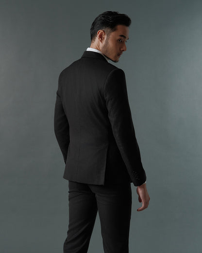 THE SAVILE SINGLE BREASTED SUIT (BLACK)