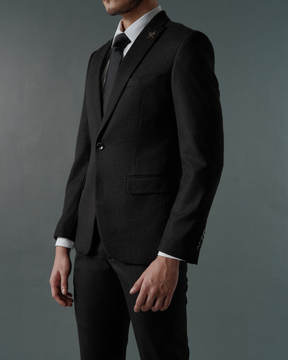 THE SAVILE SINGLE BREASTED SUIT (BLACK)