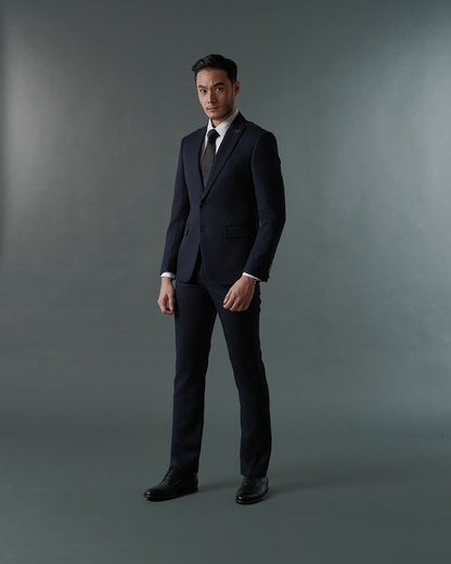 THE SAVILE SINGLE BREASTED SUIT (DARK BLUE)