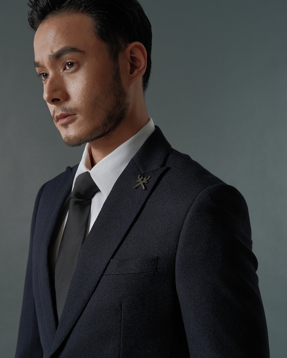 THE SAVILE SINGLE BREASTED SUIT (DARK BLUE)