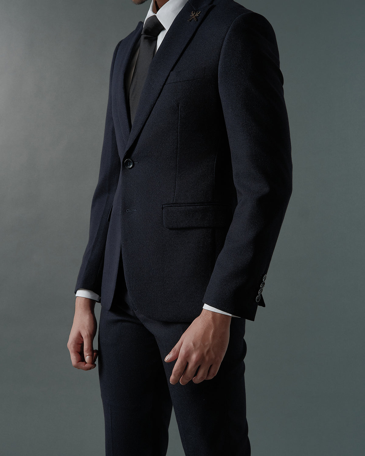 THE SAVILE SINGLE BREASTED SUIT (DARK BLUE)