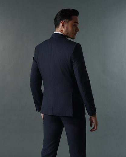 THE SAVILE SINGLE BREASTED SUIT (NAVY BLUE)