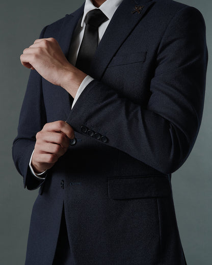 THE SAVILE SINGLE BREASTED SUIT (NAVY BLUE)