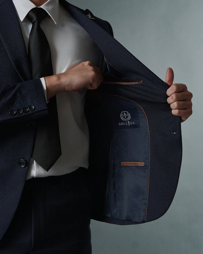 THE SAVILE SINGLE BREASTED SUIT (NAVY BLUE)