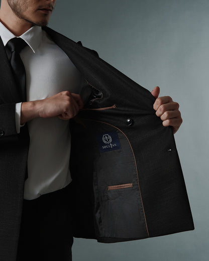 THE WINDSOR DOUBLE BREASTED SUIT (BLACK)