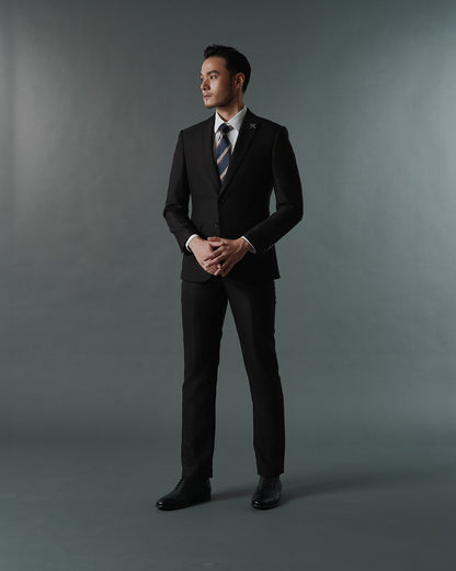 THE SINCLAIR SINGLE BREASTED SUIT (BLACK)
