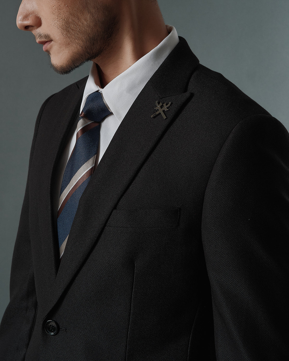 THE SINCLAIR SINGLE BREASTED SUIT (BLACK)