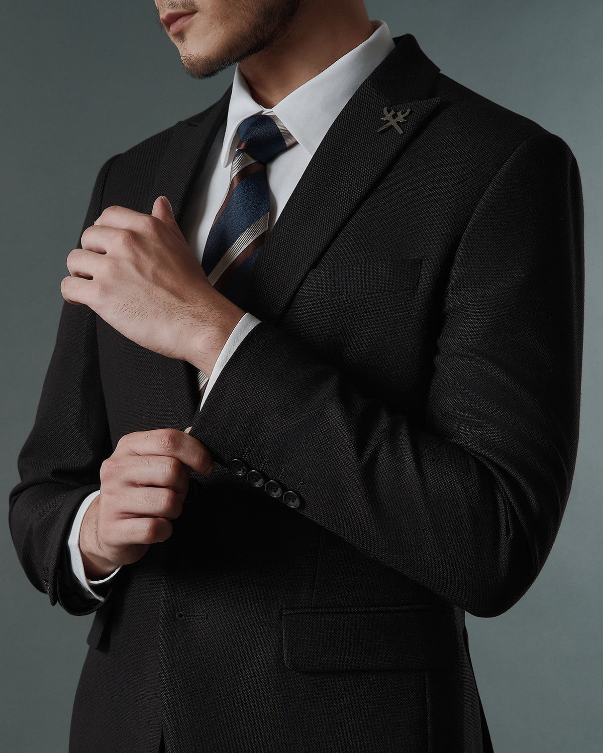 THE SINCLAIR SINGLE BREASTED SUIT (BLACK)