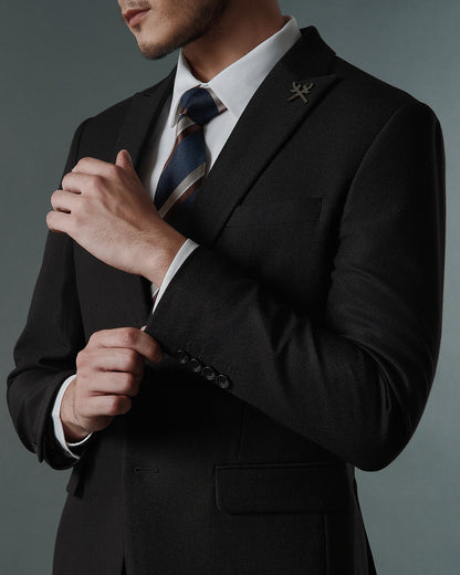 THE SINCLAIR SINGLE BREASTED SUIT (BLACK)