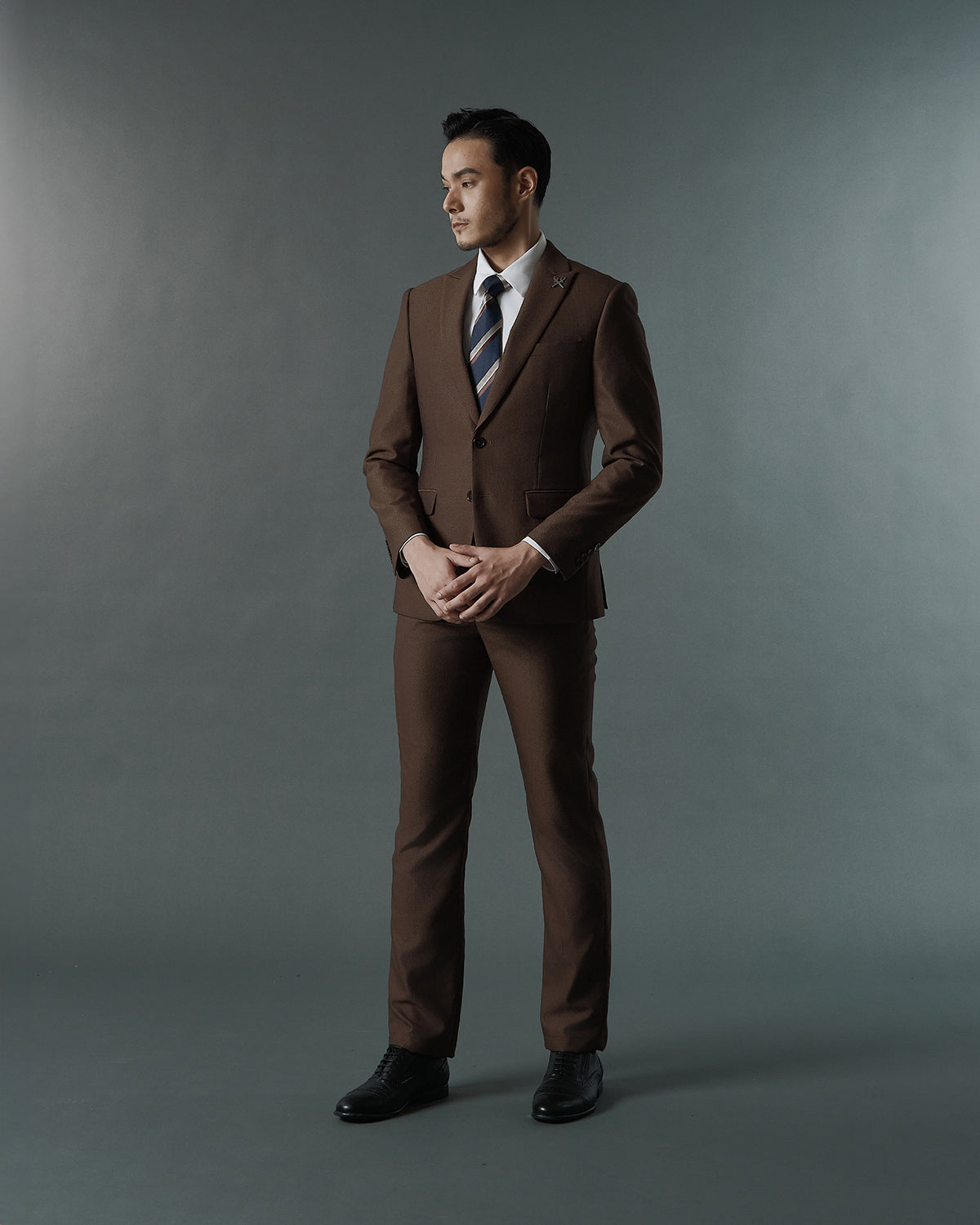 THE SINCLAIR SINGLE BREASTED SUIT (GOLDEN BROWN)