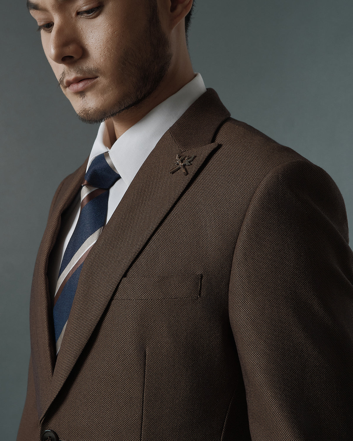 THE SINCLAIR SINGLE BREASTED SUIT (GOLDEN BROWN)