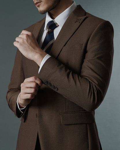 THE SINCLAIR SINGLE BREASTED SUIT (GOLDEN BROWN)