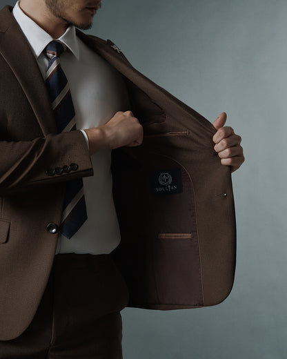 THE SINCLAIR SINGLE BREASTED SUIT (GOLDEN BROWN)