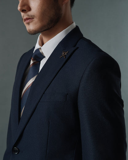 THE SINCLAIR SINGLE BREASTED SUIT (NAVY BLUE)