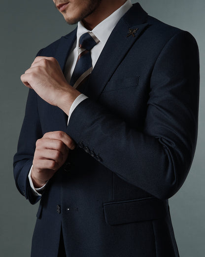 THE SINCLAIR SINGLE BREASTED SUIT (NAVY BLUE)