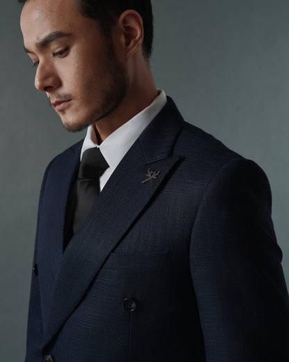 THE WINDSOR DOUBLE BREASTED SUIT (NAVY BLUE)