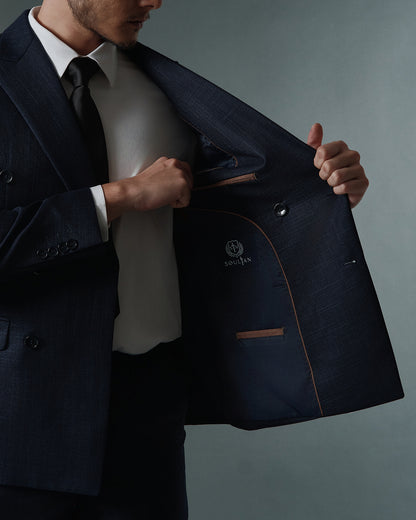 THE WINDSOR DOUBLE BREASTED SUIT (NAVY BLUE)