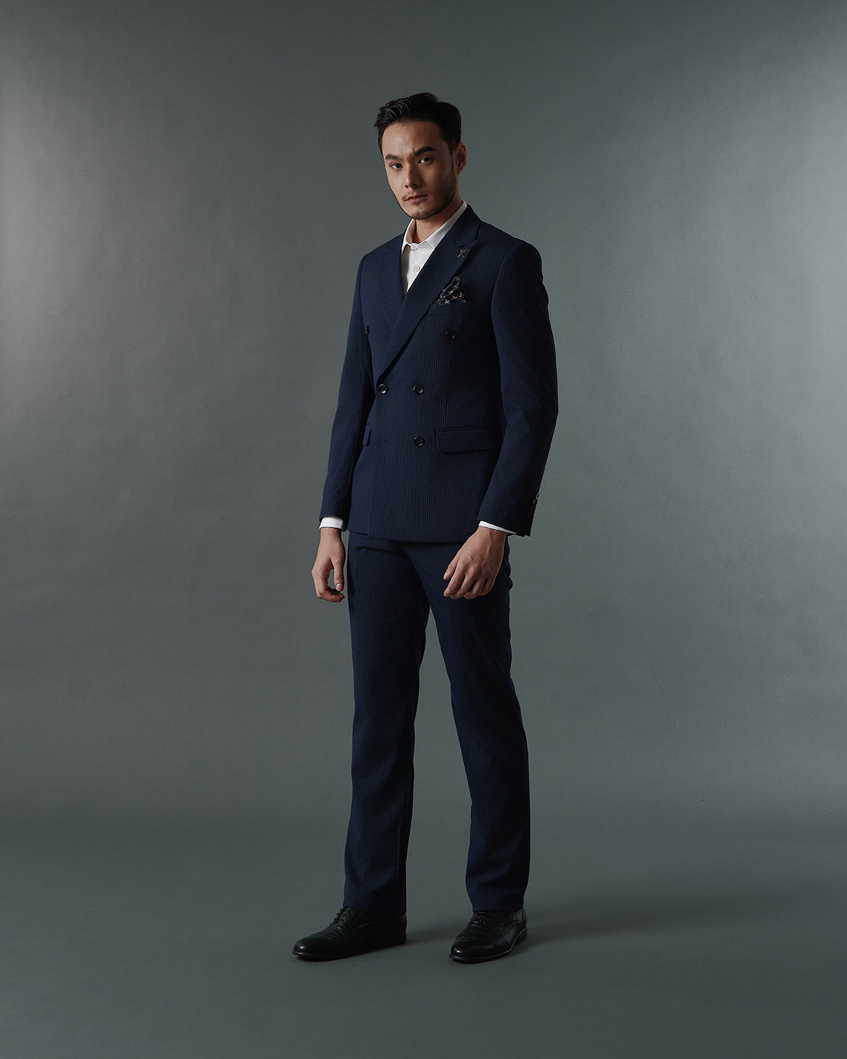 THE KINGSLEY DOUBLE BREASTED SUIT (NAVY BLUE)