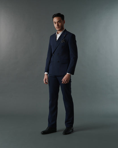 THE KINGSLEY DOUBLE BREASTED SUIT (NAVY BLUE)