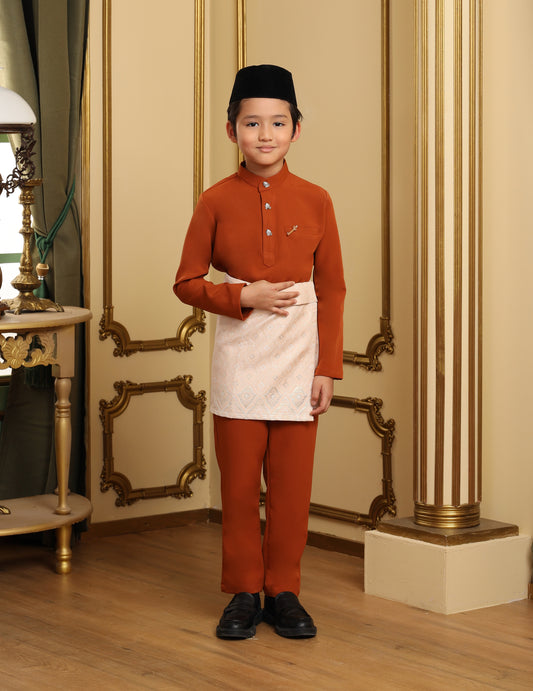 MINOR DEFECT SOULTAN BAJU MELAYU FOR KIDS (BRICK ORANGE)