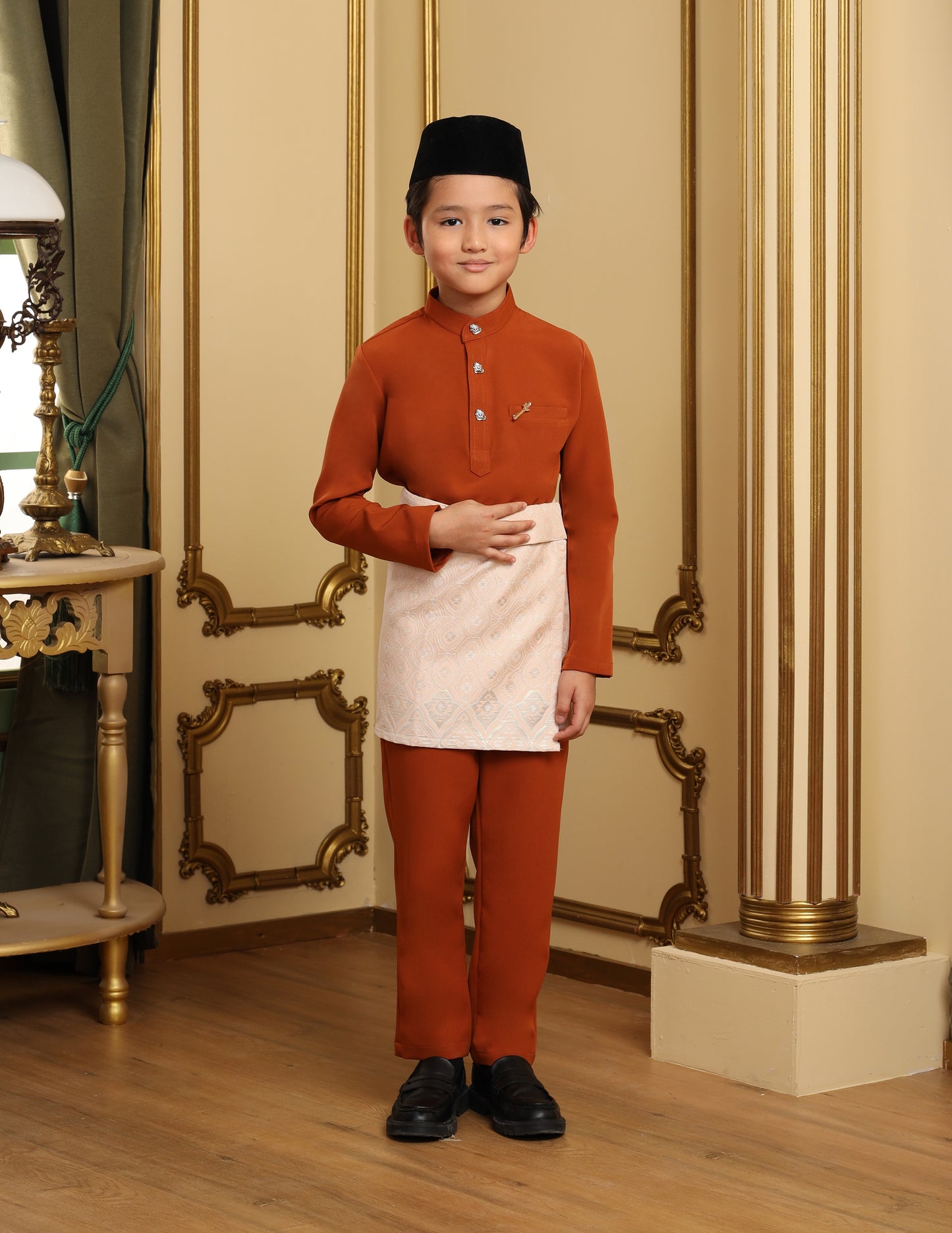 SOULTAN BAJU MELAYU FOR KIDS (BURNT ORANGE)