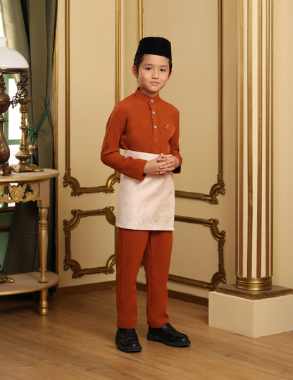 SOULTAN BAJU MELAYU FOR KIDS (BURNT ORANGE)