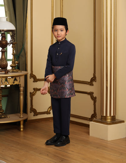 MINOR DEFECT SOULTAN BAJU MELAYU FOR KIDS (NAVY BLUE)