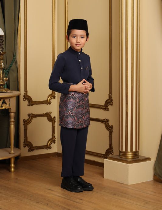 MINOR DEFECT SOULTAN BAJU MELAYU FOR KIDS (NAVY BLUE)