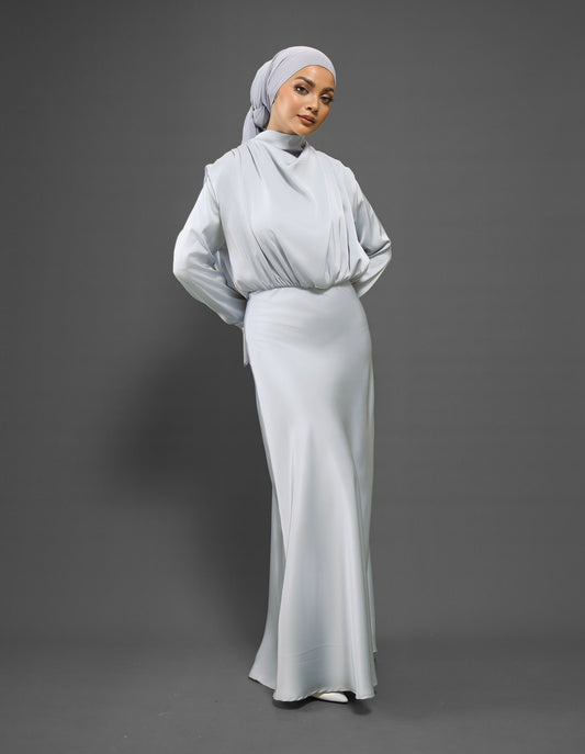 LAURENT DRESS (DUSTY BLUE)