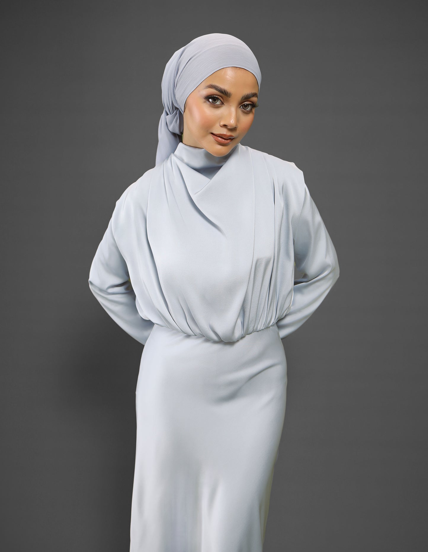 LAURENT DRESS (DUSTY BLUE)