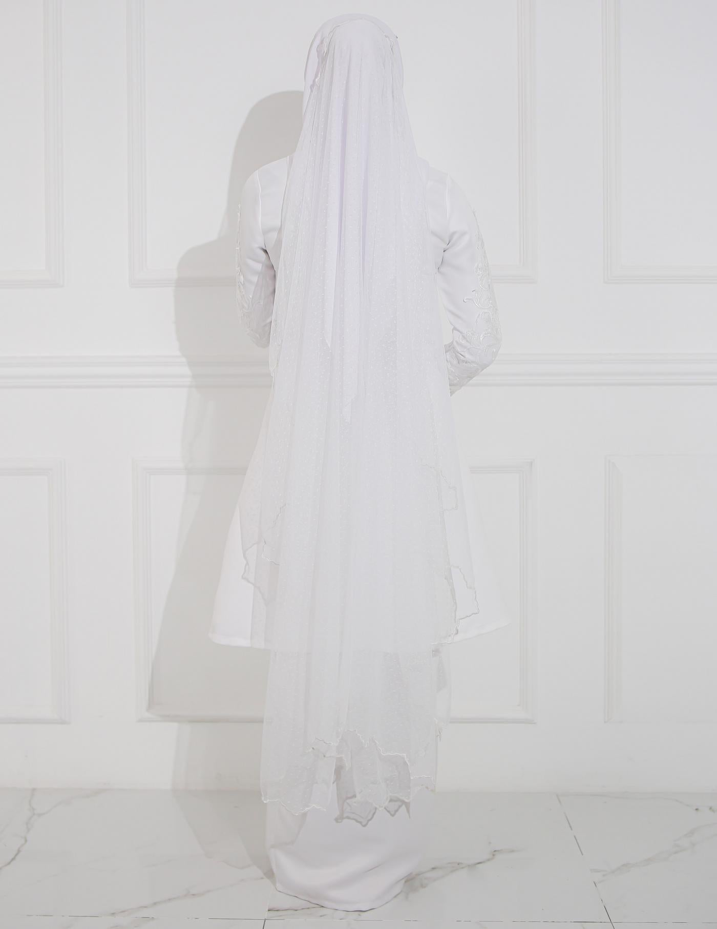 VEIL POLKA DOT EMBROIDERY CODE A09 (OFF WHITE)