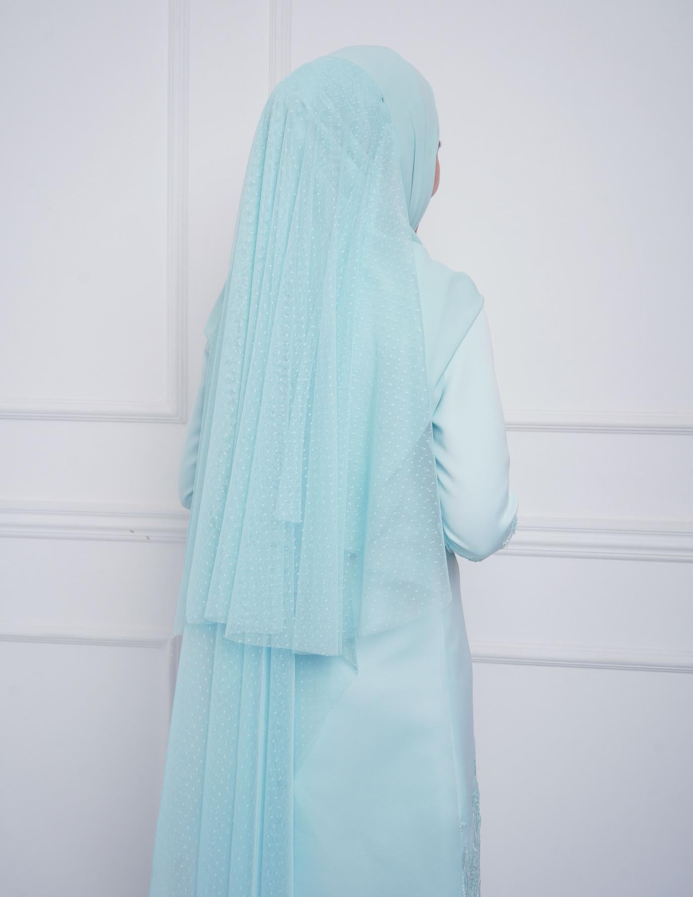 VEIL POLKA DOT CODE A10 (AQUA BLUE)