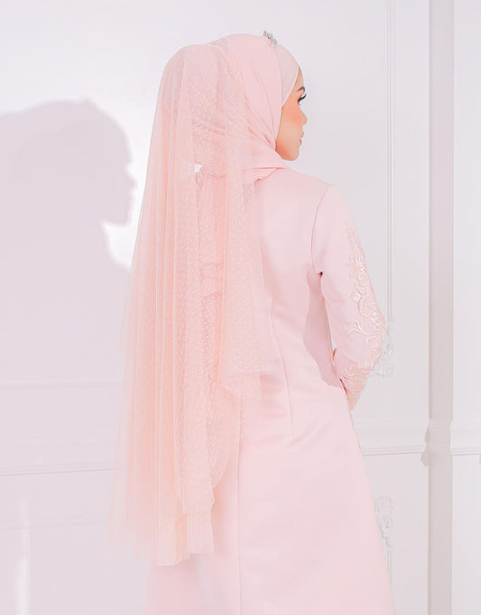 VEIL POLKA DOT CODE A10 (PEACH)